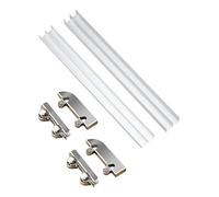 Accessoires de Rail en Alliage d'aluminium, Porte coulissante en Verre épais de 5 mm, Double Rail pour vitrine, Convient aux vitrines et armoires (L 90 cm/35,4 po)
