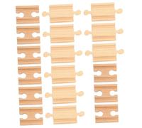 Accessoires de Rails de Train en Bois, 18 Pièces, Extension | Bois, Surface Lisse et Bords Arrondis, pour Trains et Circuits, Favorise des Tracés Créatifs