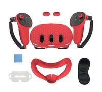 Accessoires de réalité virtuelle pour Meta Quest 3, comprend un masque facial en silicone VR, une coque de protection pour manette tactile, un couvercle de protection, des touches à bascule, 5