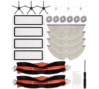 Accessoires de rechange 24 pièces pour aspirateur Xiaomi Roborock S5 max S6 Pure S6 maxV Kit d'accessoires brosses principales,brosse latérale,filtre HEPA,lingette,noyaux filtrant,outils de nettoyage