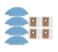 Accessoires de rechange compatibles pour Tikom L9000 pour Laresar pour l6 Nex pour lubluelu SL60D - 4 sacs d'aspirateur, 4 lingettes serpillères, système de filtration efficace