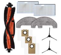 Accessoires de rechange de style original pour aspirateur robot Uninell UR3 - Brosse principale - Filtre à franges - Sac à brosse latérale (A)