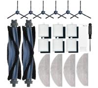 Accessoires de rechange pour aspirateur robot Eufy G50 Hybrid/L60 Hybrid/L60 Hybrid SES, 2 brosses principales, 6 brosses latérales, 6 filtres HEPA, 4 serpillères