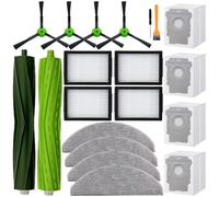 Accessoires de Rechange pour aspirateur Robot iRobot Roomba Combo i5, i5+, j5, j5+, 1 Brosse à Rouleau, 4 filtres, 4 serpillères, 4 Sacs d'aspirateur et 4 brosses latérales