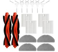 Accessoires de rechange pour aspirateur robot Xiaomi Robot Vacuum S20, 2 brosses principales, 6 brosses latérales, 4 filtres, 4 serpillères