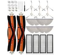 Accessoires de Rechange pour aspirateur Xiaomi Roborock S5 Max S50 S51 S55 S6 S6 MaxS60 S65,2 Brosse Principale,6 brosses latérales,4 filtres Hepa,4 Chiffons,6 noyaux de Filtre,1 Tournevis,1 Brosse