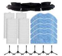 Accessoires de Rechange pour aspirateurs pour Tefal pour X-Plorer Series 75 S+ RG8597W, Comprend 1 Brosse à Rouleau Principale, 4 filtres, 5 Chiffons à Franges et 6 brosses latérales