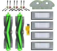 accessoires de rechange pour robot aspirateur iRobot Roomba Combo R111840 R1138 14 paquets 2 brosses principales, 4 filtres, 6