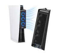 Accessoires de Refroidissement pour PS5, KIWIHOME PS5 Ventilateur de Refroidissement avec LED, Vitesse Automatique, hubs USB3.0 pour Disque PS5 et édition Numérique, pas pour PS5 Slim et PS5 Pro(Noir)