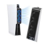 Accessoires de refroidissement pour PS5, KIWIHOME Ventilateur de refroidissement ps5 avec LED, vitesse automatique, hubs USB3.0
