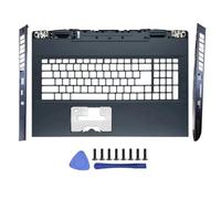 Accessoires de remplacement Compatible avec ordinateur portable 17 pouces, coque arrière LCD, charnière avant, repose-mains et boîtier inférieur, compatible avec les modèles GP76 GE76 MS-17K1 MS-17K2