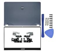 Accessoires de remplacement Compatible avec ordinateur portable 17 pouces, coque arrière LCD, charnière avant, repose-mains et boîtier inférieur, compatible avec les modèles GP76 GE76 MS-17K1 MS-17K2