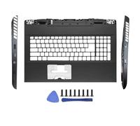 Accessoires de remplacement Compatible avec ordinateur portable 17 pouces, coque arrière LCD, charnière avant, repose-mains et boîtier inférieur, compatible avec les modèles GP76 GE76 MS-17K1 MS-17K2