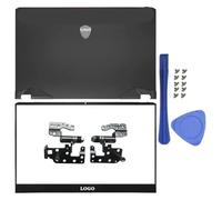 Accessoires de remplacement Compatible avec ordinateur portable 17 pouces, coque arrière LCD, charnière avant, repose-mains et boîtier inférieur, compatible avec les modèles GP76 GE76 MS-17K1 MS-17K2