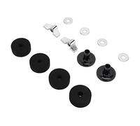 Accessoires de remplacement de cymbale, manchons en feutre de 4cm pour Hi Hat, embrayage, tasse, écrous à oreilles, rondelle, 12 pièces (Noir)