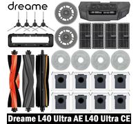 Accessoires de remplacement pour aspirateur Dreame L40 Ultra AE / D20 Ultra / L10s Ultra CE : brosse principale, brosse latérale, filtre HEPA, sac à poussière, serpillière 1pcs