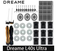 Accessoires de remplacement pour aspirateur Dreame L40s Ultra / L40s Pro Ultra : brosse principale, brosse latérale, filtre HEPA, chiffons de nettoyage, sac à poussière, pièces détachées 1PCS