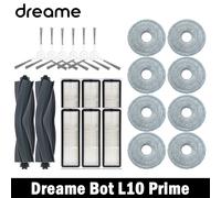Accessoires de remplacement pour aspirateur robot Dreame Bot L10 Prime : brosse principale, brosse latérale, filtre HEPA, chiffons de nettoyage, pièces détachées 8 PCS