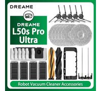 Accessoires de remplacement pour aspirateur robot Dreame L50s Pro Ultra : brosse principale, brosse latérale, chiffon de nettoyage, filtre HEPA, sac à poussière, pièces détachées Main Brush Bracket