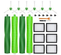 Accessoires de Remplacement pour iRobot Roomba E&I séries, Pièces d'rechange pour E5 E6 i7 i7+ i3 i3+ i4 i4+ i6 i6+ i8 i8+ Aspirateur, 2 paire de Brosses en Silicone, 6 Filtres, 6 Brosses latérales
