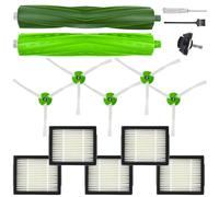 Accessoires de remplacement pour iRobot Roomba i/E Series i1 i1+ i2 i2+ i3 i3+ i4 i4+ i5 i5+ i6 i6+ i7 i7+ i8 i8+,e5/e6 -1 brosse principale,5 brosses latérales vertes,5 filtres,1 roue pivotante avant