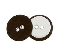 Accessoires de réparation décoration vêtements Style plat, 200 pièces, tissu rond en sergé recouvert boutons à 2 trous(16 Coffee,12.5mm)