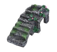 Accessoires de reproduction de crabe en fer à cheval, échelle d'escalade de gecko, en résine | Abri en forme de grotte avec des trous d'arrosage, une décoration de terrarium reptile, une aire de jeux