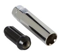 Accessoires de roue West Coast 14 x 1,5 crous de roue cannel s bomb s en forme de gland 1,9 po, kit d'installation 8 pattes, noir