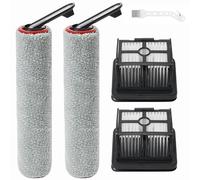 Accessoires de rouleau de brosse pour Dreame H15 Mix/ H15 pro /H12 Pro FlexiReach pièces de rechange d'aspirateur eau et poussière, 2 rouleaux de brosse + 2 filtres HEPA + 1 brosse de nettoyage