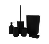 Accessoires De Salle Bain en Plastique 6 Pièces Brosse À Dents Hygiénique Tasse Poubelle Conception Permettant Gagner l'espace Ensemble D'accessoires Salle Bain Non Toxiques