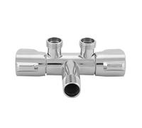 Accessoires de salle bains en cuivre, Valve d'angle sortie à Double interrupteur, robinet douche Bidet toilette, accessoires, G1/2 2 pièces Pour Salle De Bain