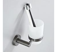 Accessoires de Salle de Bain Gris Ensemble Porte-brossage en Laiton WC Roll Paper Paper Shelf Rail Douche de Douche Mural Crochet Coie-sèche-Cheveux, Barre de Serviette Unique LWX