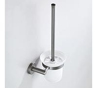 Accessoires de Salle de Bain Gris Ensemble Porte-brossage en Laiton WC Roll Paper Paper Shelf Rail Douche de Douche Mural Crochet Coie-sèche-Cheveux, Barre de Serviette Unique LWX