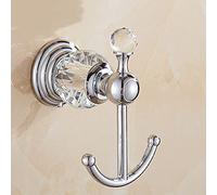 Accessoires de Salle de Bain Moderne Ensemble avec étagère de Douche en Laiton Argent Crystal Papier de Toilette Mur Mur Mur-Serviette MARDE et Porte-Brosse de Toilette avec Crochet KeYJ