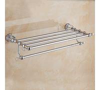 Accessoires de Salle de Bain Modernes Ensemble avec étagère de Douche en Laiton Silver Crystal Papier de Toilette Mur Mur-Serviette Barre de Serviette et Porte-Pinceau Toilet LWX