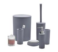 Accessoires de salle de bain pour comptoir, distributeur de savon, lotion et poubelle pour salle de bain, maison, intérieur, extérieur, voyage 7 pièces