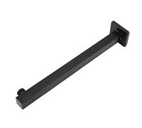 Accessoires de salle de bains de bras d'extension de douche de pluie fixé au mur carré d'acier inoxydable noir hôtel à la maison