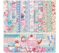 Accessoires de scrapbooking Papier, 6 "x 6" 24 feuilles de papier de thé de l'après-midi, 12 motifs, fond d'album photo unilatéral, fournitures de fabrication de cartes à faire soi-même