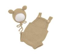 Accessoires de séance photo pour bébé, ensemble de costume, combinaison et bonnet avec oreilles d'ours, nouveau-né, photographie, vêtements, accessoires de studio photo, pour enfant fille et garçon