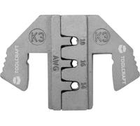 Accessoires de sertissage TOOLCRAFT PLE-0K3 Conçu pour connecteur mâle: DEUTSCH Plage de serrage AWG: 14 à 18 AWG adapté pour marque (pinces): TOOLCRAFT PZ-500