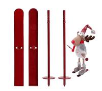 Accessoires de ski pour snowboard : 2 décorations de Noël avec poteaux, mini de bureau | Accessoires de scène de vacances d'hiver pour créer une décoration de table