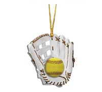Accessoires de softball Pendentifs décorés Gants de softball Décoration plate pour les amateurs de softball Athlètes Cadeaux 2026 Nouveau, H, taille unique