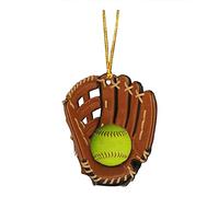 Accessoires de softball Pendentifs décorés Gants de softball Décoration plate pour les amateurs de softball Athlètes Cadeaux 2026 Nouveau, E, taille unique