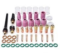 Accessoires de soudage, 55 pièces de rechange pour lampe torche, outil d'argon, consommables TIG, lentille de gaz, pince, buse, pièces de rechange pour soudeur