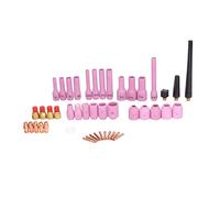 Accessoires de Soudure TIG 46 Pièces, Kit Complet avec Gicleur, Bague et Lance, pour Torche SR WP 9/20 / 25 - Compatible Torche Argon, Montage Simple, Usage Polyvalent