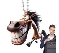 Accessoires De Suspension Pour Rétroviseur | Décorations Suspendables En Acrylique 2D | Porte-Clés Cheval Cartoon Pour Cadeau Camion Bagage Anniversaire Fête Noël