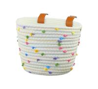 Accessoires de vélo tissés - Matériau respectueux de l'environnement, grande capacité , porte-bagages de style bohème | Fixation universelle, poids léger, poubelle de colonne de direction robuste