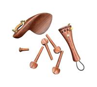 accessoires de violon menton, Ensemble de mentonnière for violon 4/4, ébène, palissandre, Jujube, Kit pièces multicolores(Color 6)
