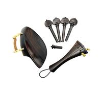 accessoires de violon menton, Ensemble de mentonnière for violon 4/4, ébène, palissandre, Jujube, Kit pièces multicolores(Color 15)