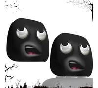 Accessoires de voiture, 2 pièces Big Eyes Protecteur de l'appui-tête automatique pour la décoration des sièges, intérieur robuste avec conception amusante, couvercle de l'appui-tête pour conduite